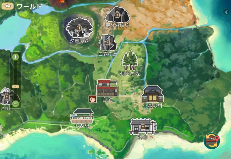 森びよりのMAP画面