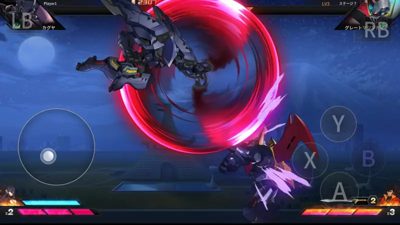 機動戦隊アイアンサーガZEROの格闘画面1