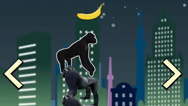 プルプルゴリラタワーのバナナ