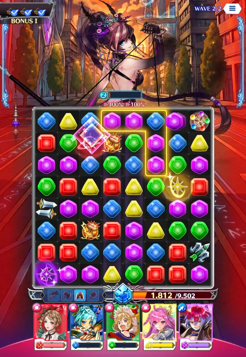 ファンキルスリスタのバトル画面3