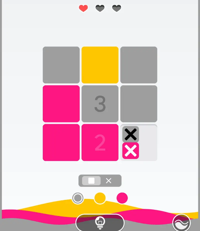 ColorSweeperのパズル画面