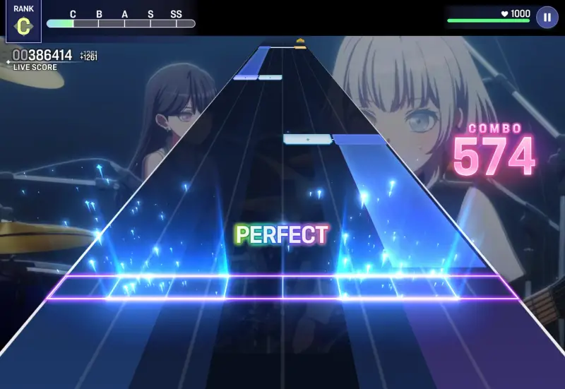 バンドリ！アワーノーツのリズムゲーム3